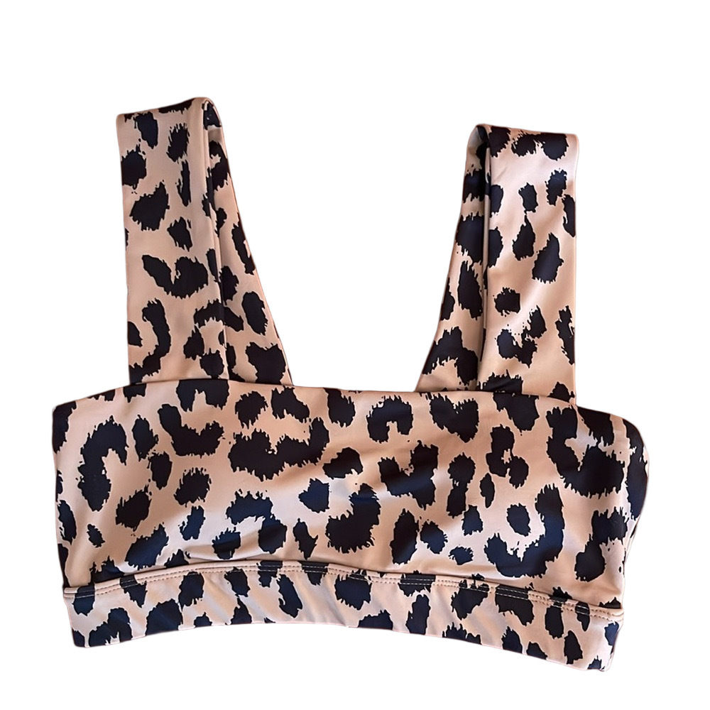 ALLFENIX Leopard Print Sports Bra w Padding Inserts - S